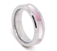 JewelryWe 6mm Tungsten Carbide Ring Women's, UK Size N