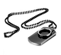JewelryWe Army Style Circle Ring Pendant Mens Dog Tag Necklace, 27.5 inch Chain - Free Customized Engraving