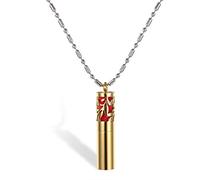 JewelryWe Bottle Necklace Diffuser Essential Oil Diffuser Pendant Aromatherapy Necklaces Stainless Steel Perfume Bottle Pendant Necklaces for Men Women