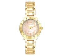 JewelryWe Bracelet Watches for Women: Round Analog Quartz Diamond Dial Luminous Hands Detachable Strap Elegant Ladies Wristwatch