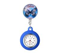 JewelryWe Clip-On Nurse Fob Watch: Easy-to-Read Dial Quartz Analog Watches with Extendable Lanyard for Medical Professionals Chefs and Everyday Use