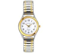 JewelryWe Damen Armbanduhr, Elegant Analog Quarz Uhr mit Digital Zifferblatt und Elastisch Legierung Armband Gold/Silber
