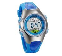 JewelryWe Fashion Waterproof Children Boys Girls Digital Sport Watch with Multifunction (Blue)
