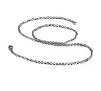 JewelryWe Jewellery Men's Women's Stainless Steel Fine Anchor Chain 2 mm to 3 mm Silver Available in 45 x 55 cm, stainless steel, Without Stone