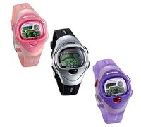 JewelryWe Lot of 3 Wholesale Kids Sport Watches Waterproof Digital Watch for Boys Girls Student Children, Pink Purple Black