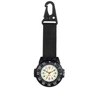 JewelryWe Men Women Backpack Clip-on Watch Fob Belt Watch Luminous Dial Pocket Watch Clip Watch for Climbing Doctors Nurses Outdoors