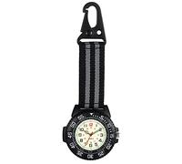 JewelryWe Men Women Backpack Clip-on Watch Fob Belt Watch Luminous Dial Pocket Watch Clip Watch for Climbing Doctors Nurses Outdoors