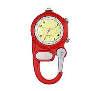 JewelryWe Men Women Clip-on Quartz Watch Backpack Fob Belt Watch Luminous Mini Microlight Pocket Watch for Rock Climbing Doctors Nurses Outdoor Activities