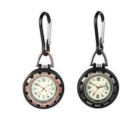 JewelryWe Men Women Clip-on Quartz Watch Backpack Fob Belt Watch Night Light Pocket Watch for Rock Climbing Doctors Nurses Outdoor Activities