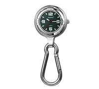 JewelryWe Men Women Clip-on Quartz Watch Backpack Fob Belt Watch Night Light Pocket Watch for Rock Climbing Doctors Nurses Outdoor Activities