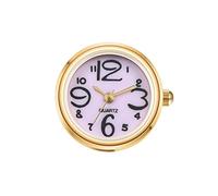 JewelryWe Men Women Finger Watch: Gold Silver Plated Big Arabic Numerals Easy Read Quartz Ring Watches for Valentines Day Mothers Day
