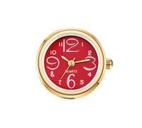 JewelryWe Men Women Finger Watch: Gold Silver Plated Big Arabic Numerals Easy Read Quartz Ring Watches for Valentines Day Mothers Day