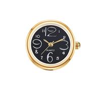JewelryWe Men Women Finger Watch: Gold Silver Plated Big Arabic Numerals Easy Read Quartz Ring Watches for Valentines Day Mothers Day