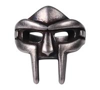 JewelryWe MF Doom Mask Rings: Men Vintage Black Gothic Biker Punk Stainless Steel Spartan Helmet Nordic Pagan Viking Rings Sizes N1⁄2 (US7) - Z1⁄2 (US13)