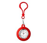 JewelryWe Mountaineering Buckle Watch, Backpack Buckle Watch, Simple Removable Environmental Protection Silicone Watch Cover, Suitable for Doctor, Outdoor Adventure, Worker, red