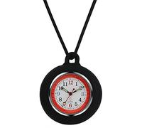 JewelryWe Nurse Watch Portable Pocket Watch Silicone Cover and Chain Necklace Watch with Second Hand for Doctor