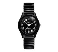 JewelryWe Pair of Watches Stainless Steel Elastic: Elegant Analogue Quartz Partner Watches Friendship Wrist Watch with Stainless Steel Stretch Bracelet - Valentine's Day Couple Gift for Men Women,