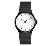 JewelryWe Silicone Quartz Wrist Watch: Women Men 3ATM Waterproof Rubber Band Dial Soft Analog Watches Casual Watches Gifts