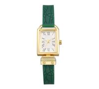 JewelryWe Square Rectangle Silicone Watch: Women's Slim Vintage Adjustable Band Watches with Roman Numeral Dial Elegant Simplicity Analog Quartz Wristwatch for Office Daily Casual