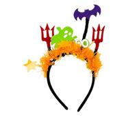 JewelryWe Women Halloween Glow in the Dark Costume Headband Bat Pumpkin | Bright Seasonal Accent, Fabric Decoration, Carnival Events, Night Photos, Fancy Dress Styling, Party Prop