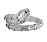 JewelryWe Women’s Snake Bangle Watches: Hip Hop Wrap Cuff Bracelet Watch Bendable Snake Armband Quartz Wristwatch