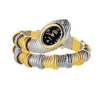 JewelryWe Women’s Snake Bangle Watches: Hip Hop Wrap Cuff Bracelet Watch Bendable Snake Armband Quartz Wristwatch