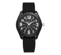 JewelryWe Women Silicone Watch 3ATM Waterproof Easy Read Big Face Quartz | Water Resistant, Luminous Hands, 24 Hour Scale, Large Numeral Dial, Jelly Strap, For Outdoor Sports Daily Wear