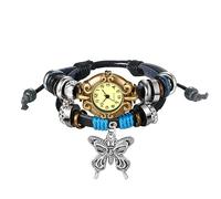 JewelryWe Womens Leather Wristwatch Multi-Layer Bohemia Bracelet Watch Classic Weave Wrap Quartz Watch, for Xmas