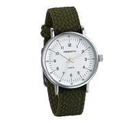 JewelryWe Womens Nylon Strap Round Numeral Dial Simple Quartz Wrist Watch