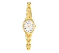 JewelryWe Women's Oval Bracelet Watch: Easy-to-Read Analog Quartz Watches Elegant Adjustable Dainty and Vintage Wristwatch for Daily and Formal Wear