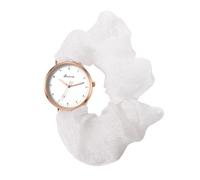 JewelryWe Womens Stretch Band Watches: Pure Color Analog Quartz Elastic Watch Casual Hair Scrunchies Expansion Band Wristwatch