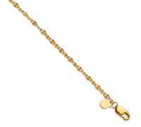 JewelryWeb 1/20 14ct Gold Filled 1.80mm Alternate Nautical Ship Mariner Anchor With Lobster Clasp Chain Necklace 41 Centimeters Chain-Necklace for Women and Men