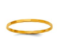 JewelryWeb 1/20 14ct Gold Filled Hammered 1.25mm Stacking Ring Size 8-Ring for Women