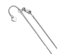 JewelryWeb 1.3mm 925 Sterling Silver Polished Lobster Claw Closure Adjustable Wheat Chain Necklace 56 Centimeters Chain-Necklace for Women and Men