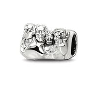 JewelryWeb 10.91mm 925 Sterling Silver Polished Oxidized Reflections Mount Rushmore Bead Charm Pendant Necklace for Women