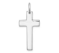 JewelryWeb 14.7mm 925 Sterling Silver Rhodium Plated Polished Solid Latin Religious Faith Cross Pendant Necklace-Pendant for Women