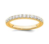 JewelryWeb 14ct Solid Yellow Gold 1/2 Weight Carat Lab Grown Diamond VS+ F+ Wedding Band Size 7-Wedding-Band for Women and Men