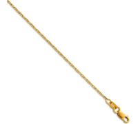 JewelryWeb 14ct Solid Yellow Gold Polished 1.3mm Nautical Ship Mariner Anchor Chain Necklace 56 Centimeters Chain Necklace for Women and Men