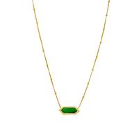JewelryWeb 14ct Yellow Gold Fancy Malachite Hexagon Necklace Saturn Chain With Lobster Clasp and Jump-ring At 41 Centimeters 46 Centimeters Chain Necklace for Women and Men