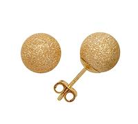 Jewelryweb 14ct Yellow Gold Gold 4 10mm Laser cut Ball Stud Butterfly Angel Wings Push Back Earrings 7 mm-Ball Earring for Women