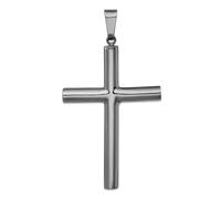 JewelryWeb 33.9mm 925 Sterling Silver Ruthenium Plated Polished Hollow Latin Religious Faith Cross Pendant Necklace-Pendant for Women