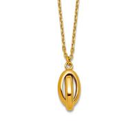 JewelryWeb 6.1mm 14ct Solid Yellow Gold Polished Twisted Oval With 3 Centimeters Extension Necklace 43 Centimeters Pendant-Necklace for Women