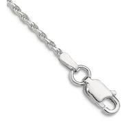 JewelryWeb 925 Sterling Silver 1.5mm Sparkle Cut Rope Chain Anklet 25 Centimeters- Anklet for Women and Men