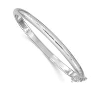 JewelryWeb 925 Sterling Silver Hollow Hinged Polished 5mm Bangle Bracelet Cuff-Bracelet for Women