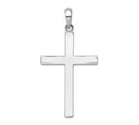 JewelryWeb 925 Sterling Silver Polished Front Latin Religious Faith Cross Pendant Necklace-Pendant for Women