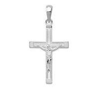 JewelryWeb 925 Sterling Silver Rhodium Plated Polished Latin Crucifix Pendant Necklace-Pendant for Women