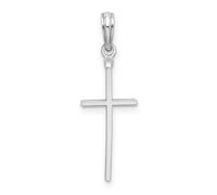 JewelryWeb 925 Sterling Silver Rhodium Plated Polished Thin Latin Religious Faith Cross Pendant Necklace-Pendant for Women