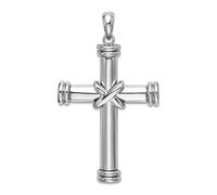 JewelryWeb 925 Sterling Silver Rhodium Plated Polished X center Latin Religious Faith Cross Pendant Necklace-Pendant for Women