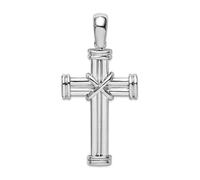 JewelryWeb 925 Sterling Silver With Endcaps and X center Latin Religious Faith Cross Pendant Necklace-Pendant for Women