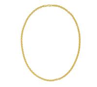 JewelryWeb 925 Sterling Silver With Gold Plating 4.7mm Rolo Chain Necklace With Lobster Clasp 41 Centimeters Chain Necklace for Women and Men